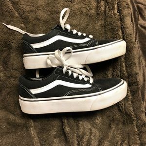 Black Platform Old Skool Vans, 7